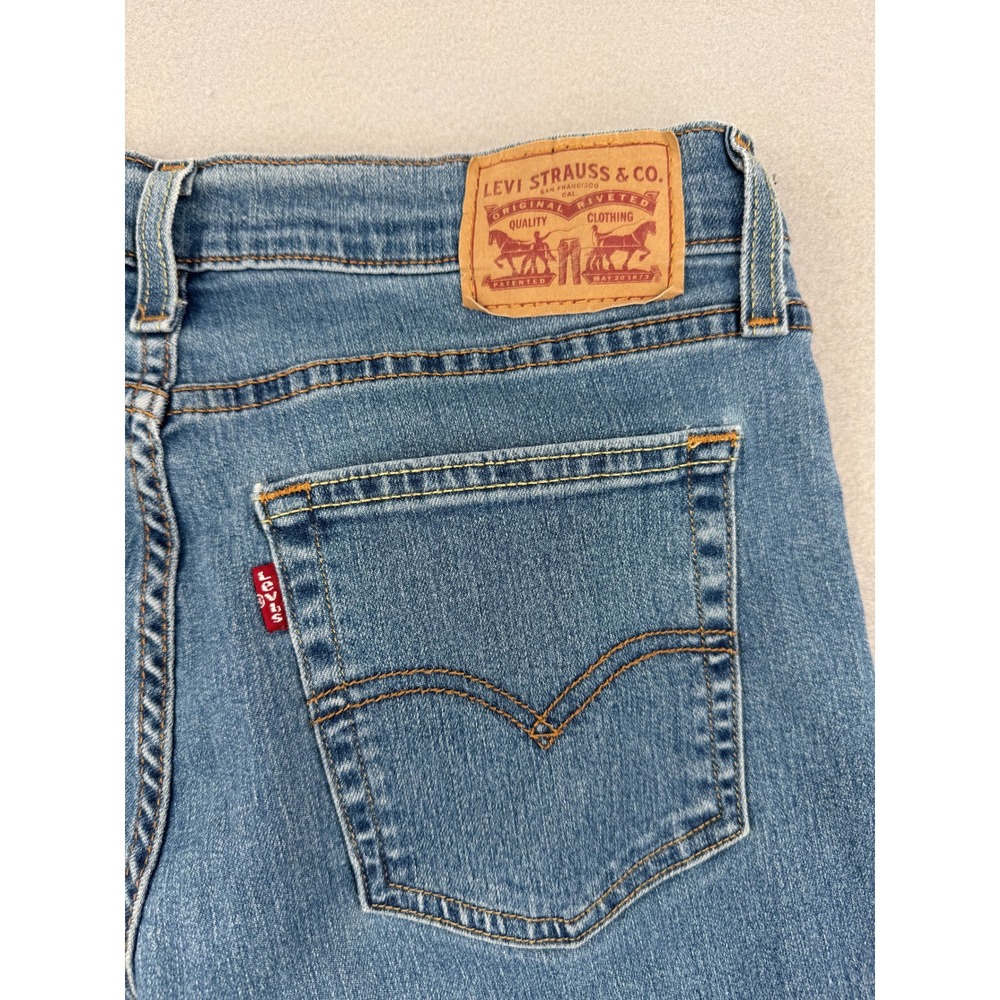 Levis 724 High Rise Straight Jeans Womens 31 (31x27)β Medium Wash Blue Denim - Picture 11 of 13